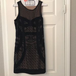 Zara black dress with slip